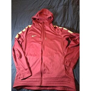 Nike Therma Fit Hooded Jacket Red Elite Basketball Stripe Men's‎ XL 835379-612